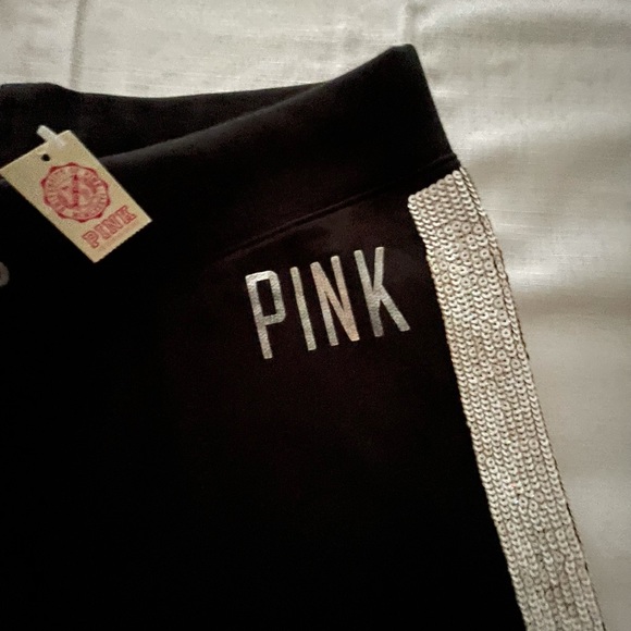 💕VS PINK💕RARE💕PEARL BLING LOGO SIGNATURE PANT M - Picture 6 of 7